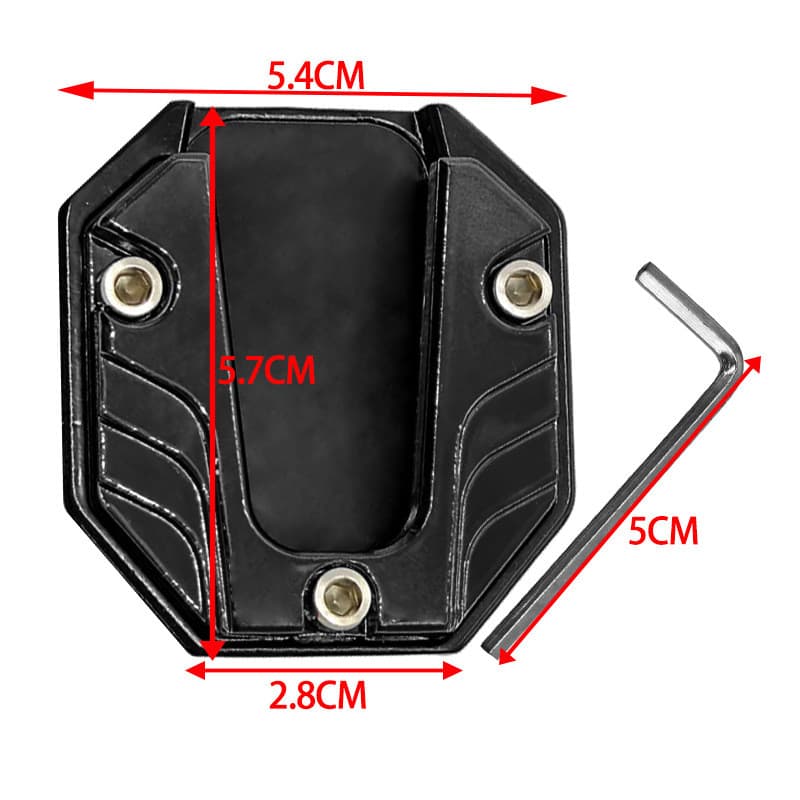 Universal E-bike Kickstand Almofada Motocicleta Antiderrapante Ampliado Suporte Lateral Pé Capa Accessor