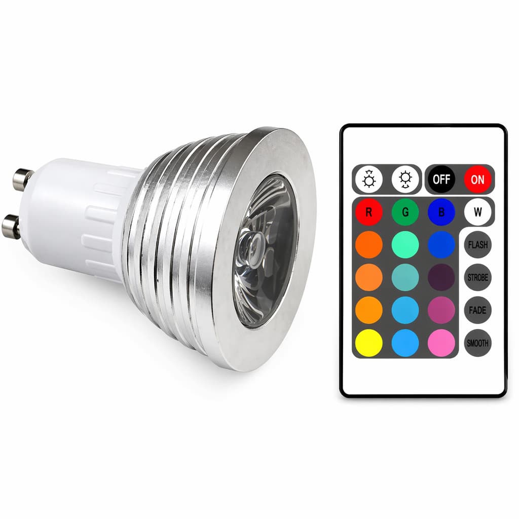 RGB, lâmpada LED LAMBPATDA BULBO, luz de controle RGB  luz LED colorida Interface /GU10