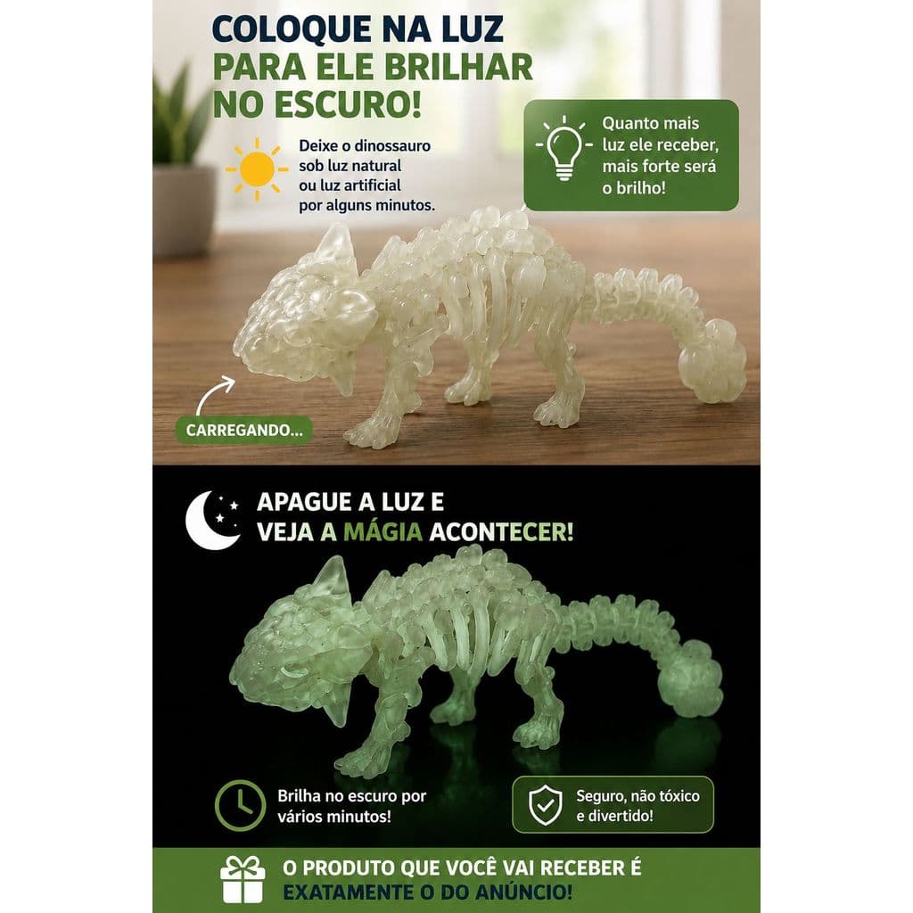 Dinossauro Esqueleto Articulado Decorativo STEGOSAURUS