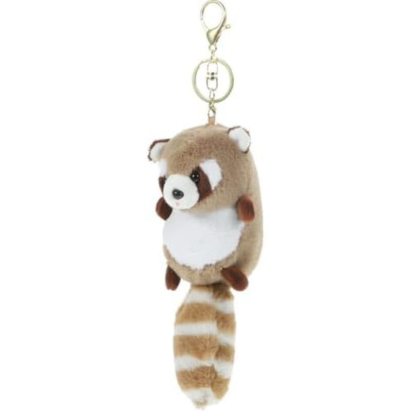 Chaveiro De Pelúcia De Guaxinim Fofo , Pingente De Bolsa Mochila , Macio , Adorável Para Pendurar Telefone , Cor Café ,