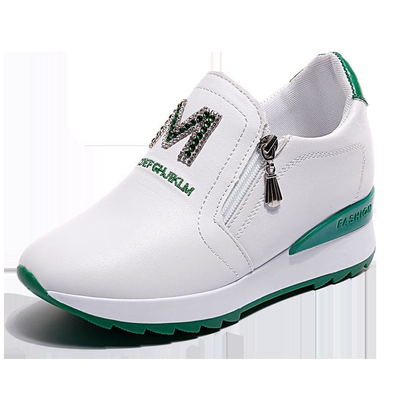 Novo estilo influenciador sapatos femininos outono versão coreana All-Match esportes de sola grossa outono único sapatos