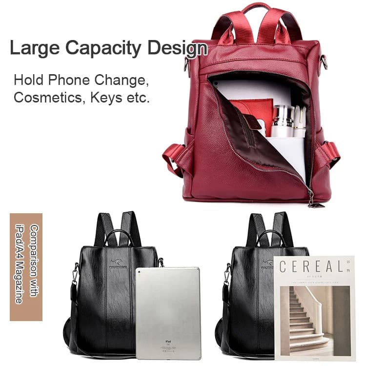 [Multifuncional] Bolsa de Ombro Feminina Antifurto, Mochila Escolar Multiuso, Bolsa de Lazer