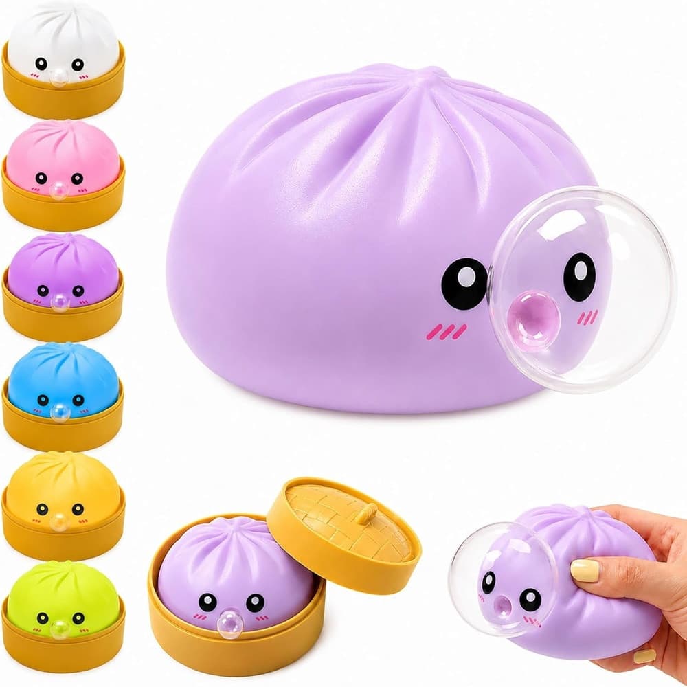 [Para Crianças e Adultos] Brinquedo Anti-stress Divertido De Apertar Em Forma De Pão Com Vapor/Alívio de Estresse/Pão de