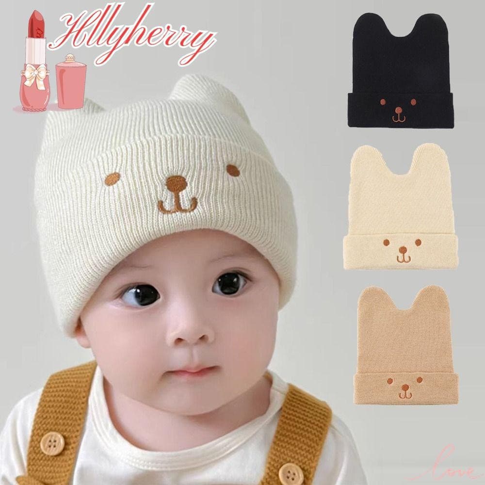 Gorro , Chapéu De Malha Outono Inverno Pulôver Bordado De Desenho Animado À Prova De Frio Grosso