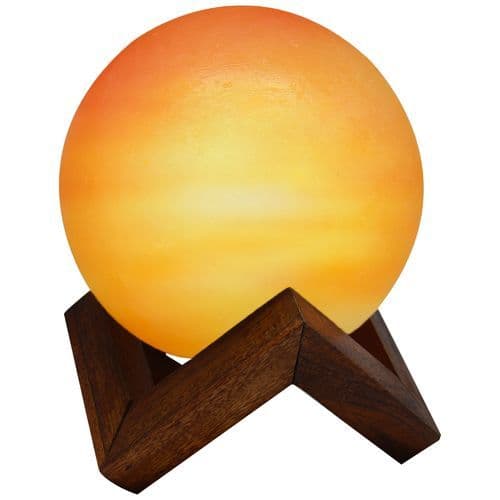 Abajur Luminária Terapêutica Sal Rosa Himalaia Redondo 15cm Decoração Iluminação Luz Massagem Relaxamento Meditação