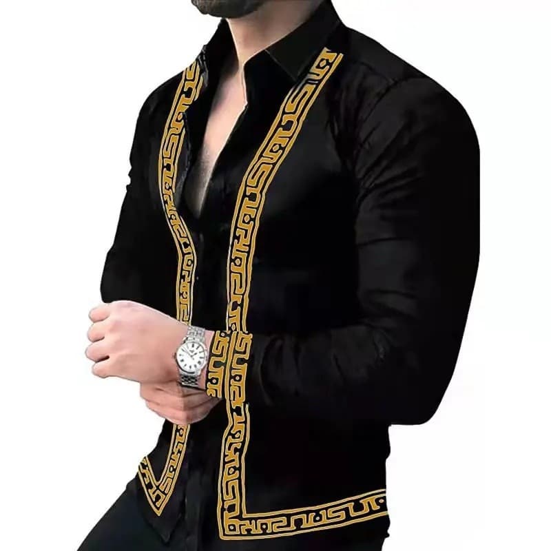 Camisa masculina de marca de luxo, casual, com botão único, estampa Joker, oversized, tamanho S-6XL, para o verão.