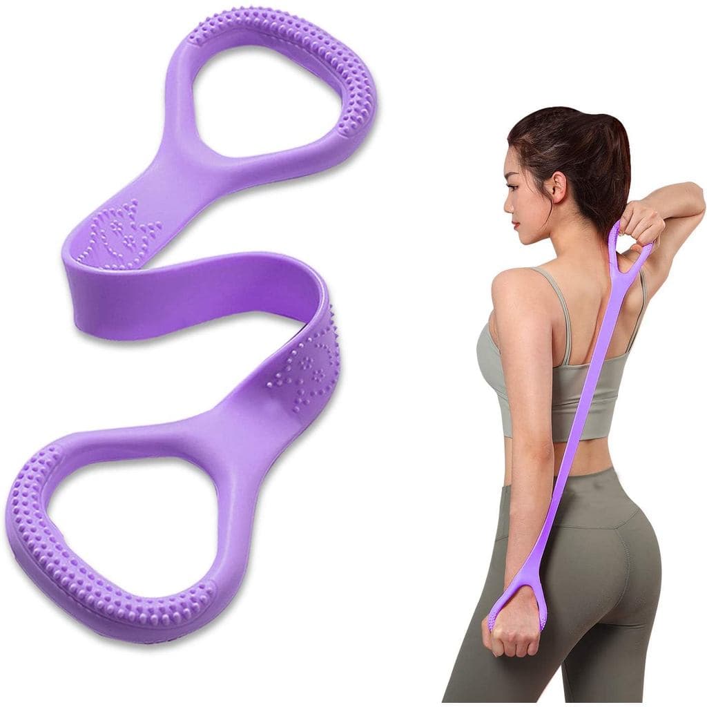Faixa de Resistência Fitness em Forma de 8 | Cordas Elásticas para Treinamento de Costas - Equipamento de Exercício para