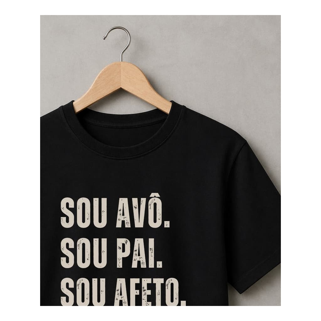 Camiseta Básica Masculina 100% Algodão Presente Dia Dos Pais Pai Sou Avô Sou Pai