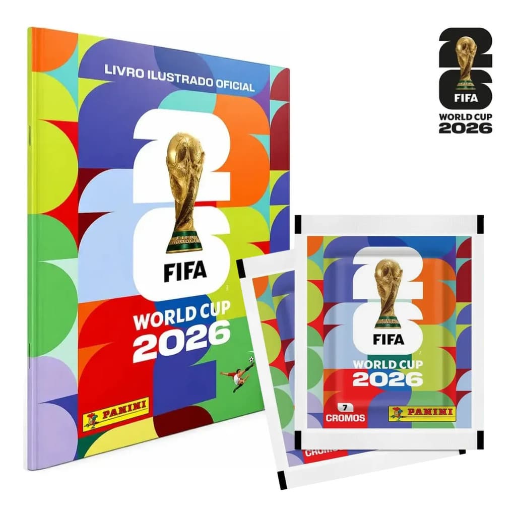 Kit Álbum + 14 Figurinhas Copa Do Mundo Fifa 2026 Panini