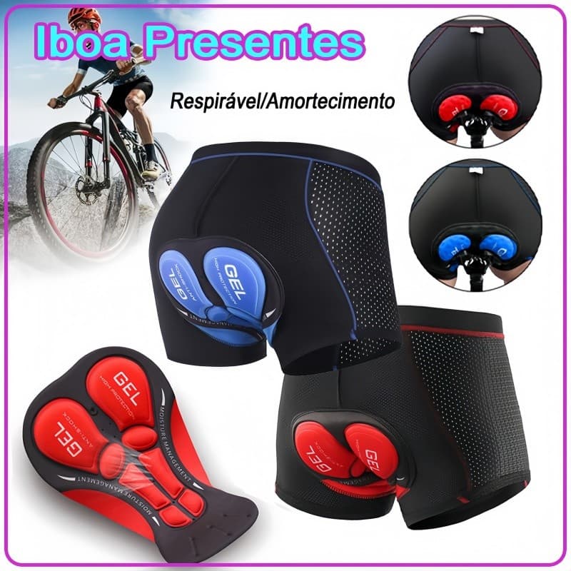 Shorts Ciclismo Cueca Termica Respiravel Secagem Rapida Para Bicicleta Mtb Conforto