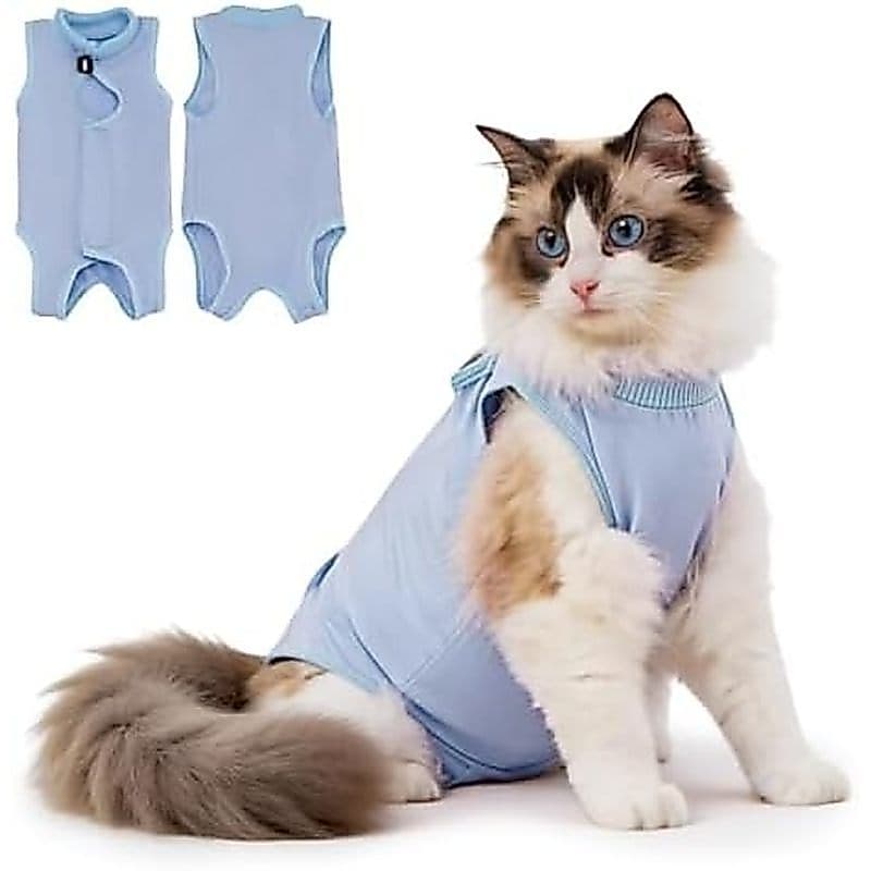 Fato De Recuperação De Gato Avont , Macacão Para Gatos Masculinos Femininos Roxo M | Respirável & amp ; Confortável Após