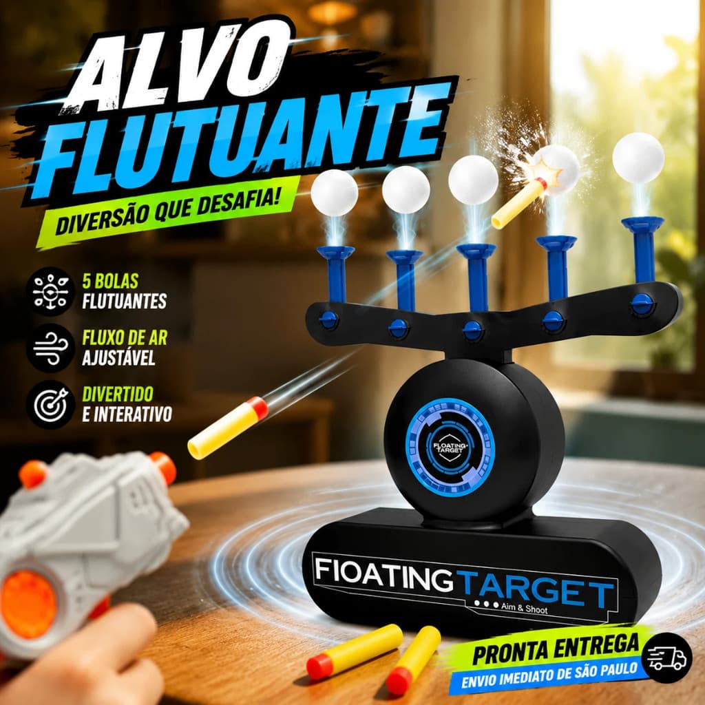 Alvo Flutuante Eletrônico Jogo Floating Airshot De Tiro Com Dardos De Espuma