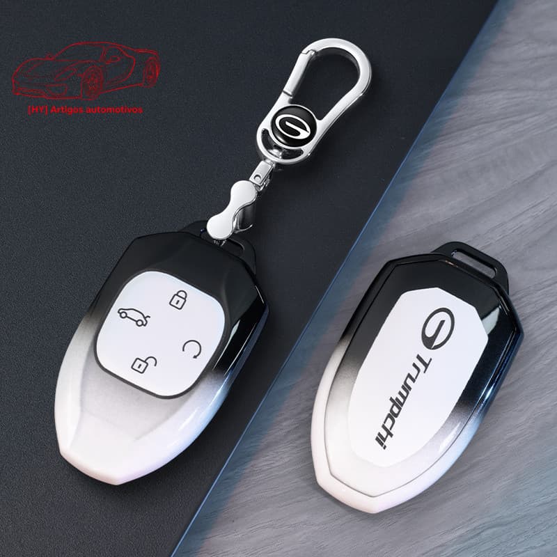 [TPU] Capa para Chave de Carro para GAC Trumpchi GS4 GM8 GA3 GA6 SGS7 GA4 GS5 GS3 Legend GS8 Gradiente Preto e Branco El