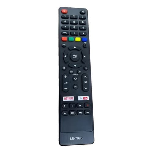 Controle Remoto Lelong LE-7095 Preto Com Botões Netflix Youtube compativel com Philco