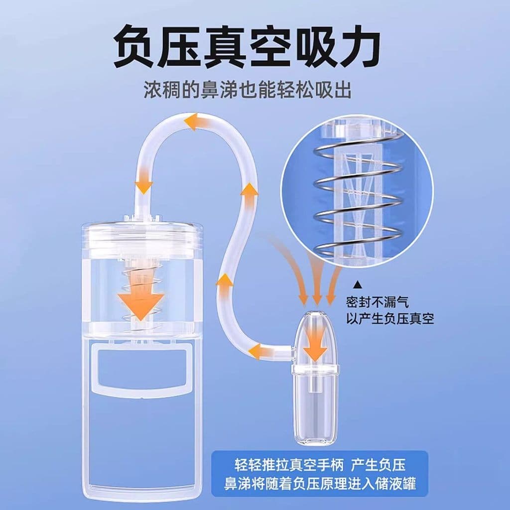 Bebê adulto mão-puxado aspirador nasal pressão negativa aspirador nasal congestão nasal ferramenta útil Manual Na