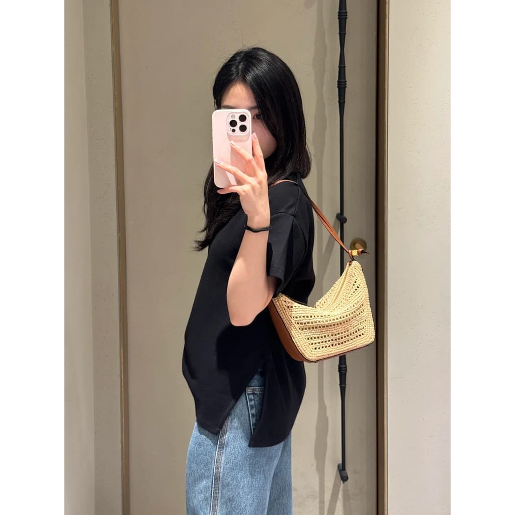 Bolsa mensageiro feminina feita à mão Pria Lo, bolsa de ombro nas axilas do novo estilo, bolsa Casual para casa.