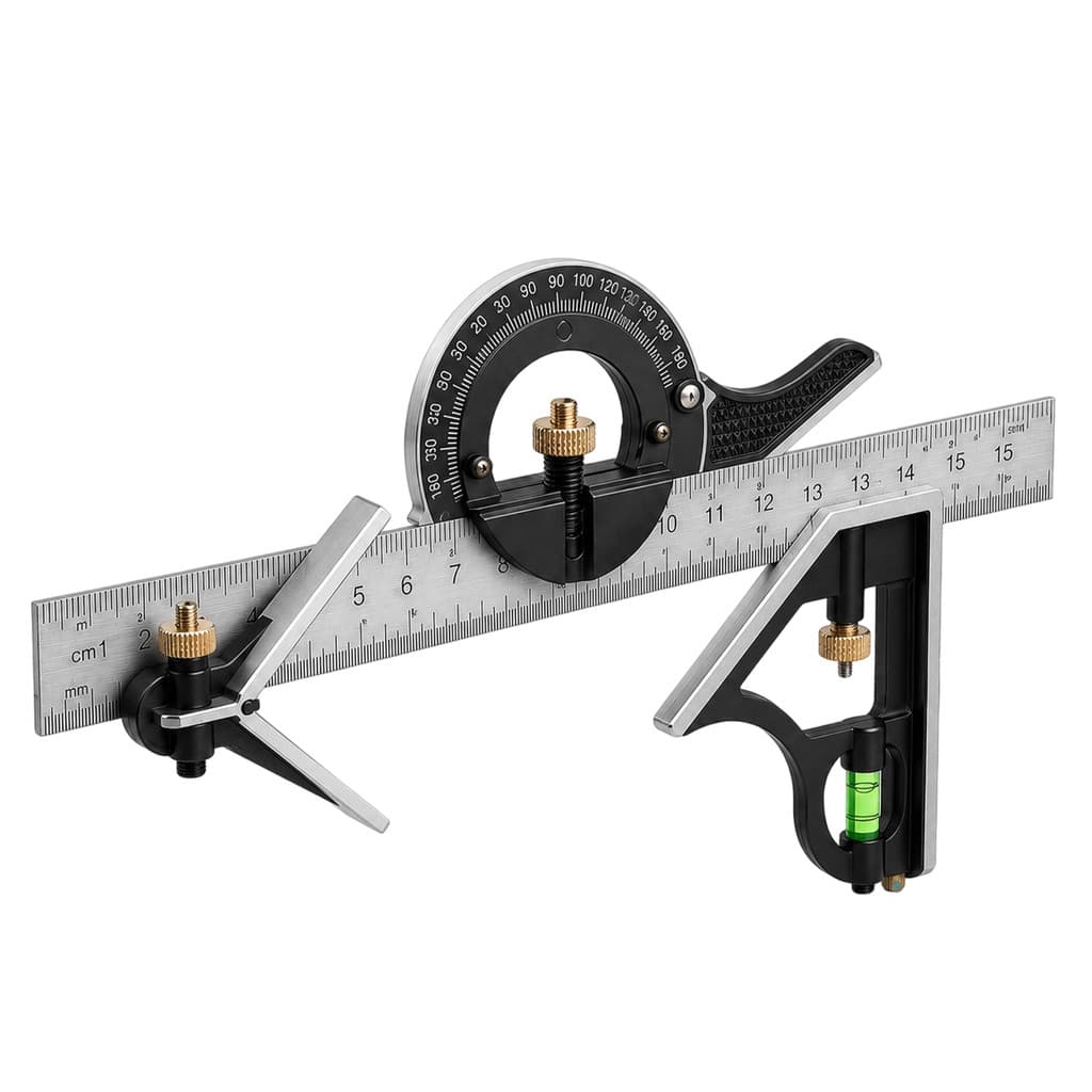 Esquadro Combinado 305mm Aço Inox Com Transferidor 180°