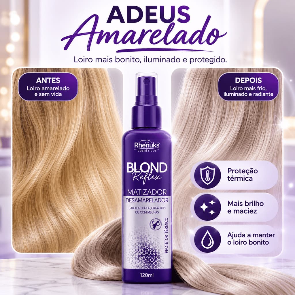 Spray Térmico Matizador Blond Reflex Protetor Térmico Desamarelador 200 ml