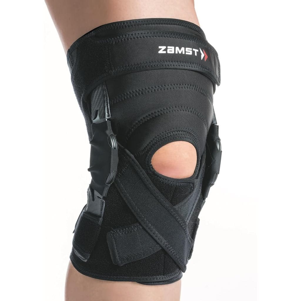 Joelheira Esportiva Zamst ZK-X - Uma joelheira de alta compressão para homens e mulheres, equipada com dobradiças de alu