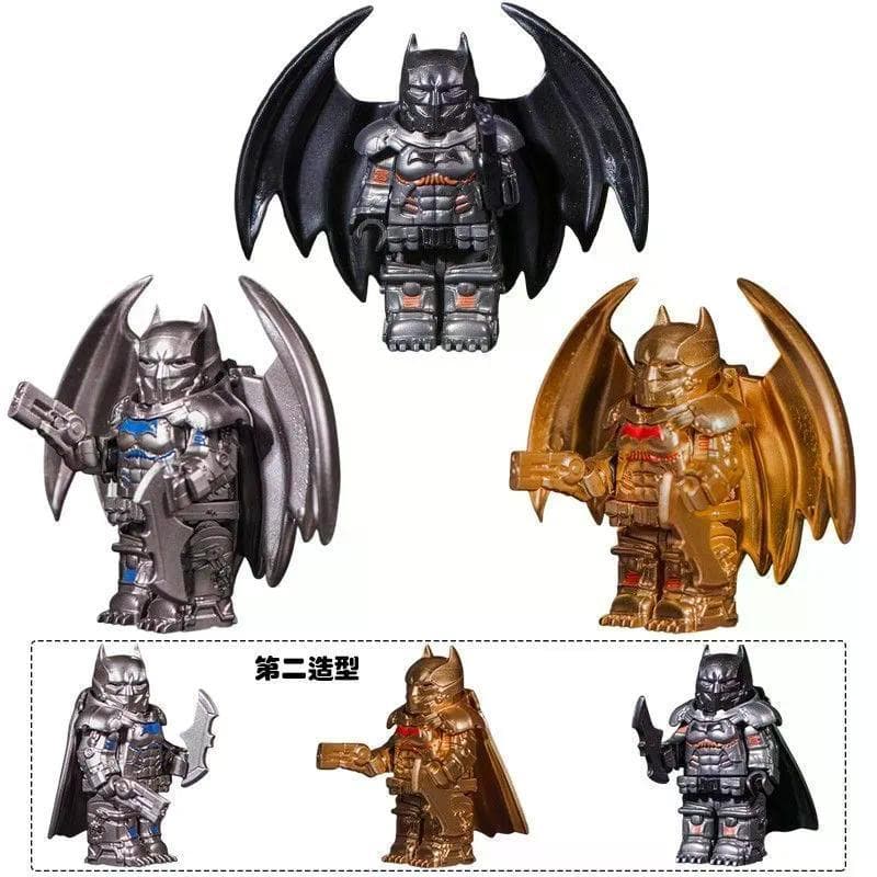 2026 novo estilo térmico Batman bloco de construção minifigura cavaleiro das trevas Status combate modelagem dupla monta