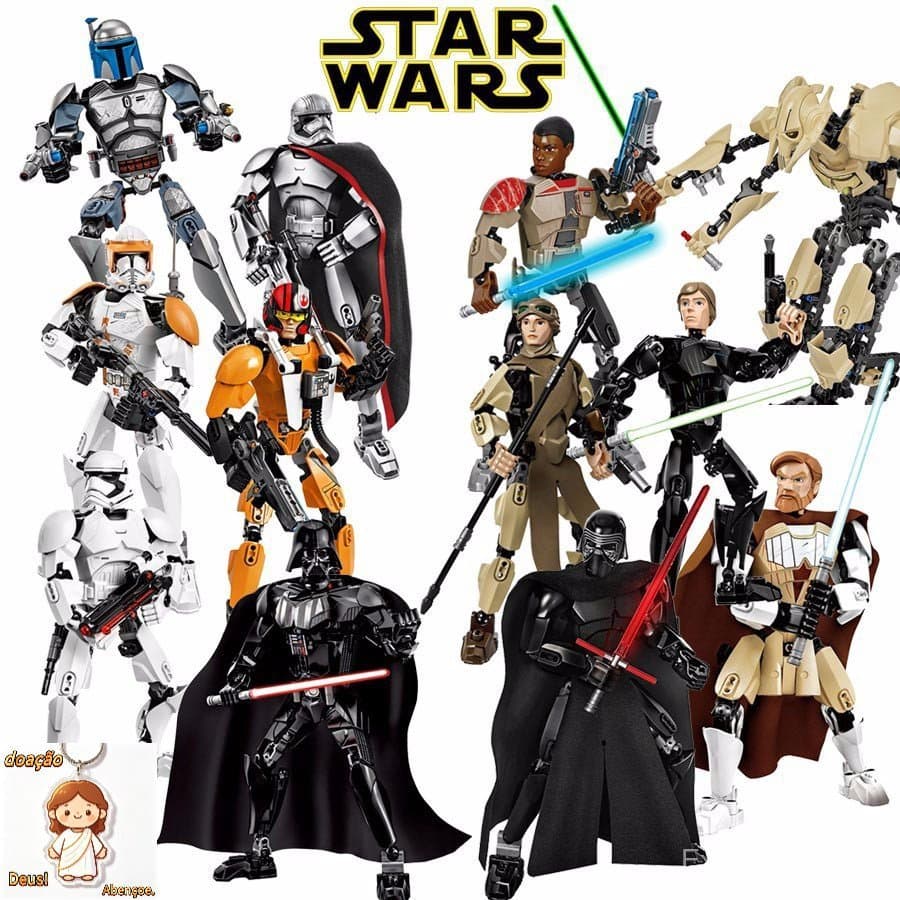 Figuras De Ação Star Planet Movie Conjunto Darth Vader Luke Blocos De Construção Brinquedos Presentes