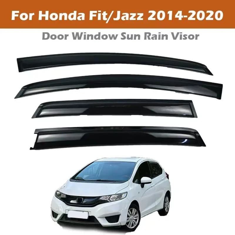Guarda-Sol Durável Dos Defletores De Chuva Do Carro Para Honda Fit Jazz 2014-2020
