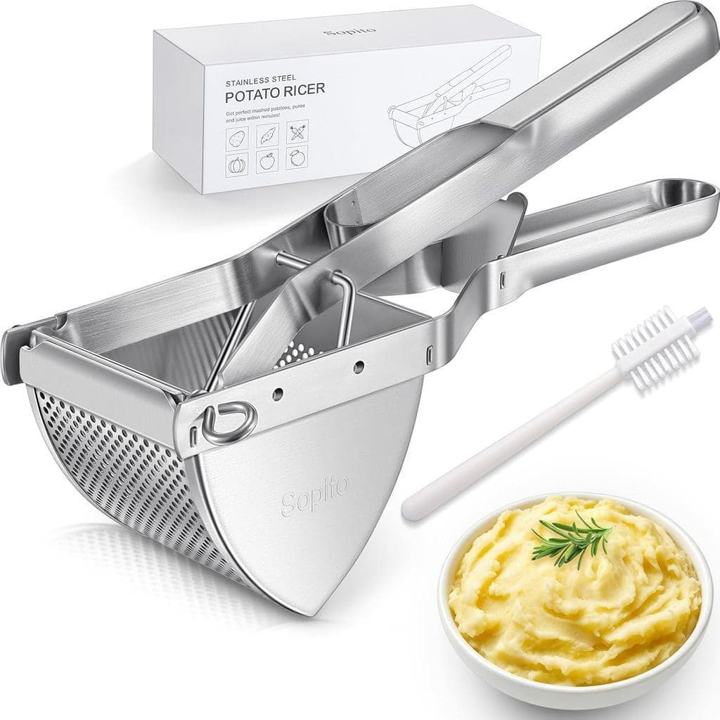 Moedor de Batatas, Prensa de Batatas Sopito em Aço Inoxidável, Adequado para Uso Comercial e Familiar 6KZ8 5ZX5