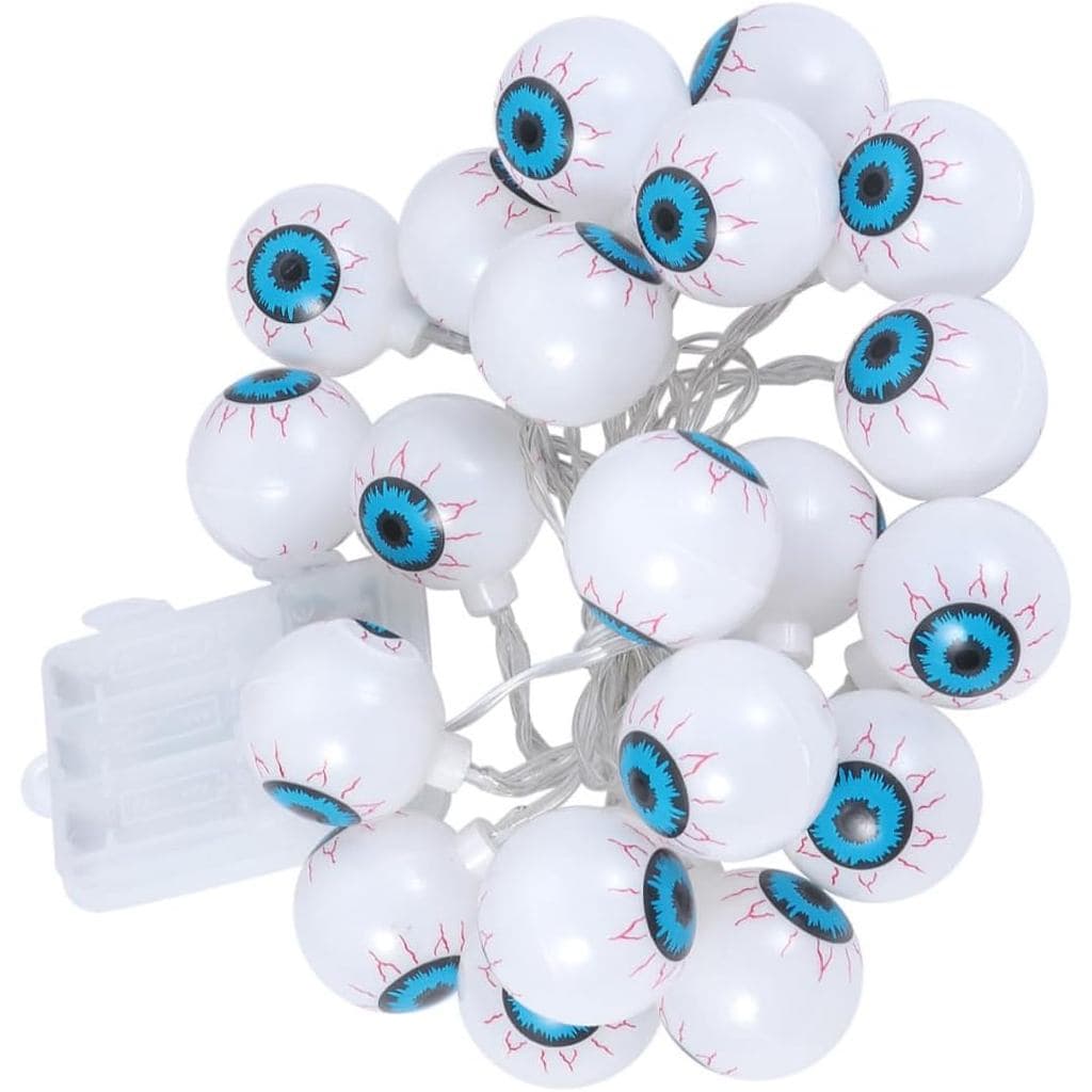 Luzes de Cordão LED para Decorações de Halloween com Formato de Olho, Luzes Decorativas de Halloween, Luzes de Plástico