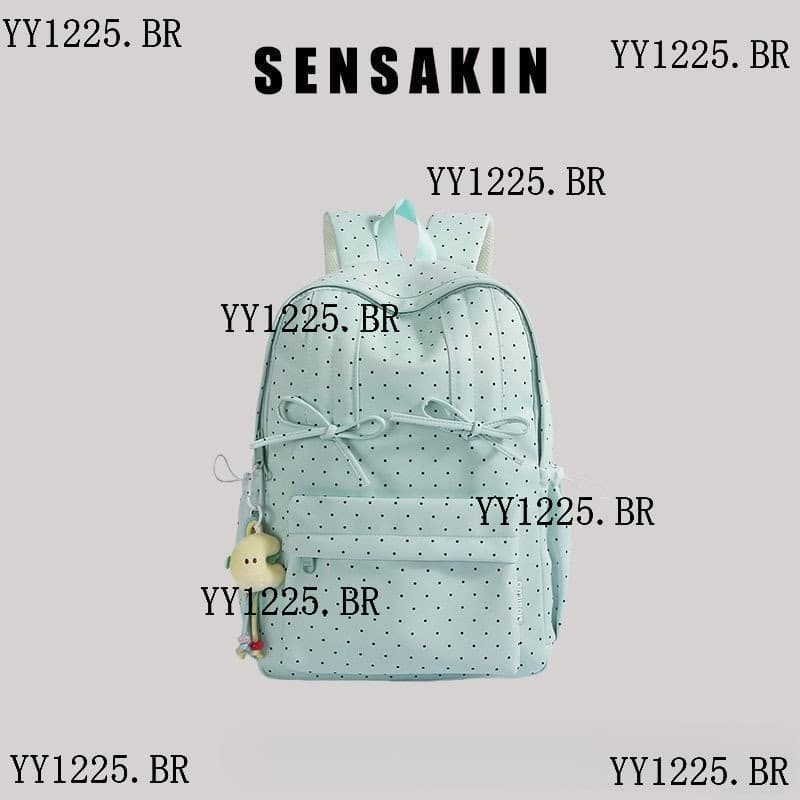 Mochila Sensakin Atmosphere Novo Design para Estudantes Universit谩rios Mochila Fofa para Meninas Bolinhas Grande Capacid