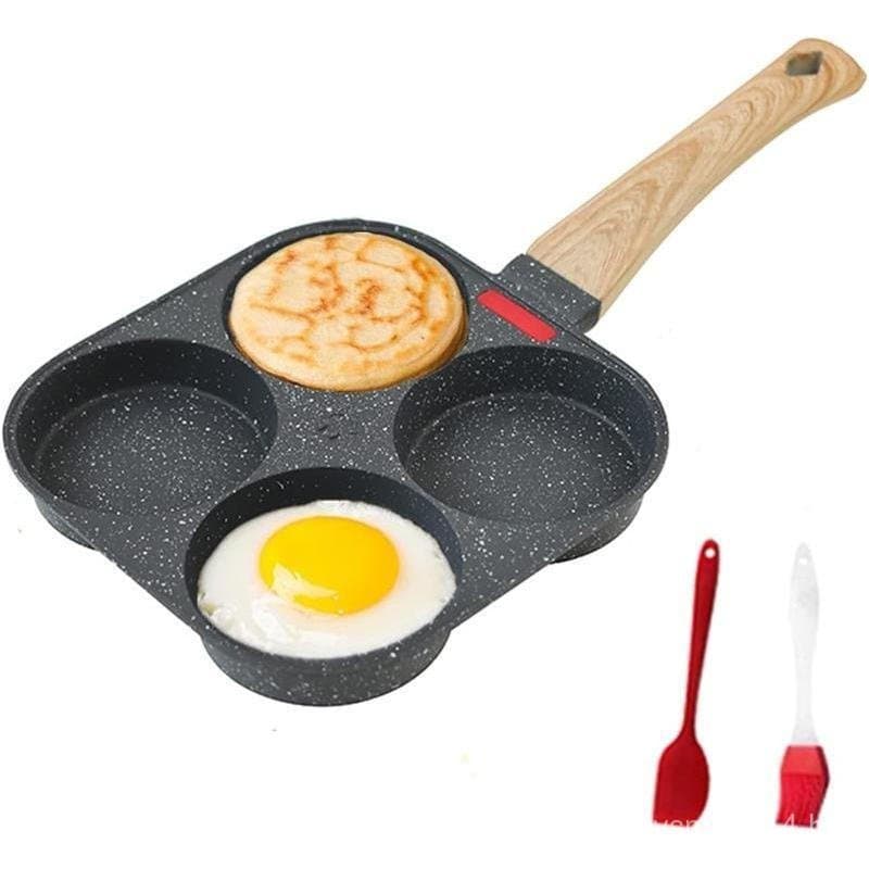 Panela antiaderente para 4 xícaras, frigideira de granito saudável para ovos, frigideira multifuncional para café da man