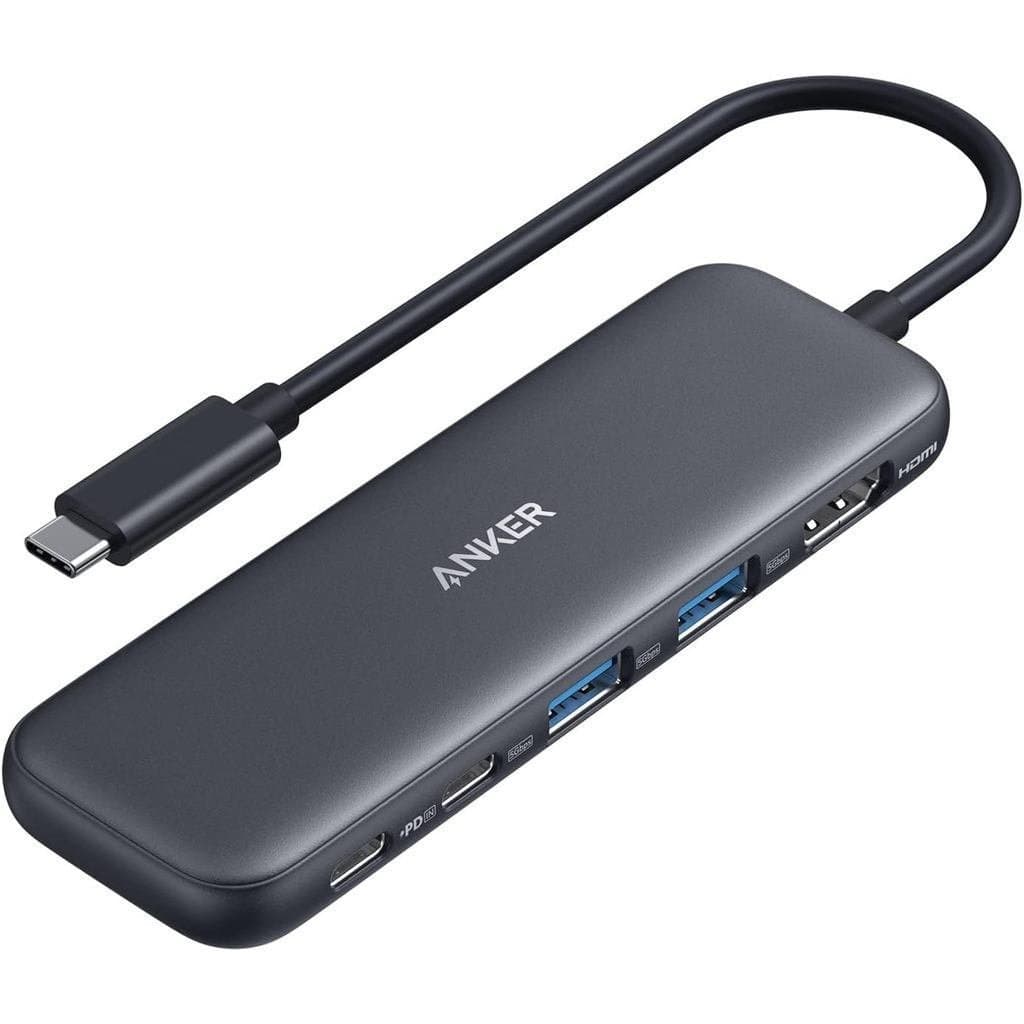 Hub USB C Anker, Divisor USBC para HDMI 5 em 1 com Display 4K, 1 porta USB-C alimentada de 5Gbps e 2 portas USB-A 3.0 al