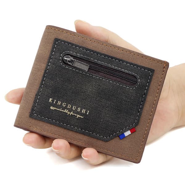 | carteira masculina grande | 【carteira masculina couro】 carteira masculina original ◎Kingdushi Carteira Curta Masculina
