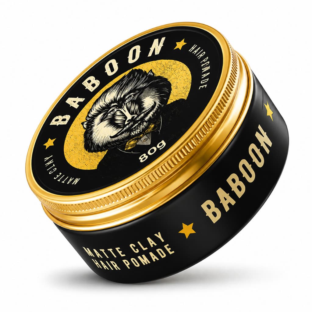 Pomada Modeladora Baboon Matte Clay 80g Efeito Matte Fixação Forte Longa Duração Pomada Capilar Cabelo Masculino