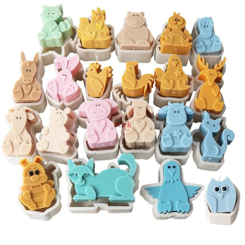 scek Estátua Moldes Silicone Molde Bonito Forma Dos Desenhos Animados Argila Ornamento Para