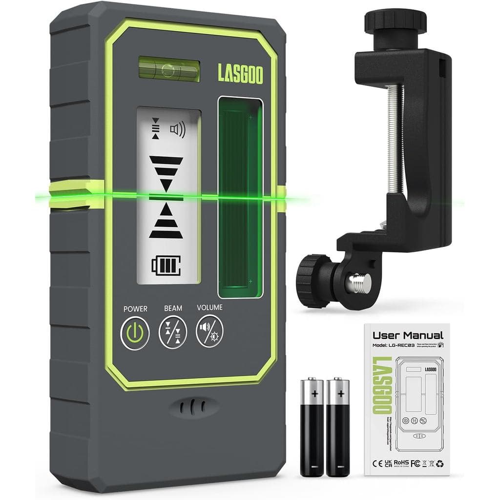 Detector de Laser LasGoo LG-REC03 para Nível a Laser, Receptor de Laser para Laser de Linha em Modo Pulso, Alcance de Tr
