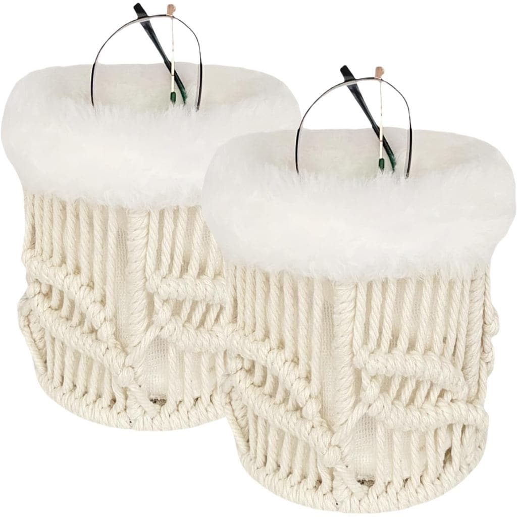 Conjunto de 2 Suportes para Óculos para Mesa de Cabeceira, Organizador de Mesa com Forro de Pelúcia Estilo Boho, Suporte