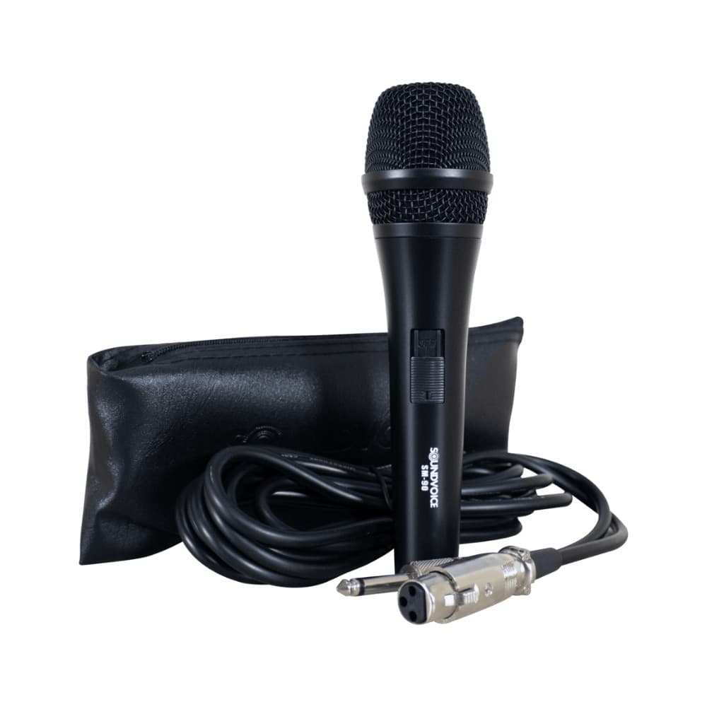 Microfone Dinâmico Soundvoice Com Fio SM-90
