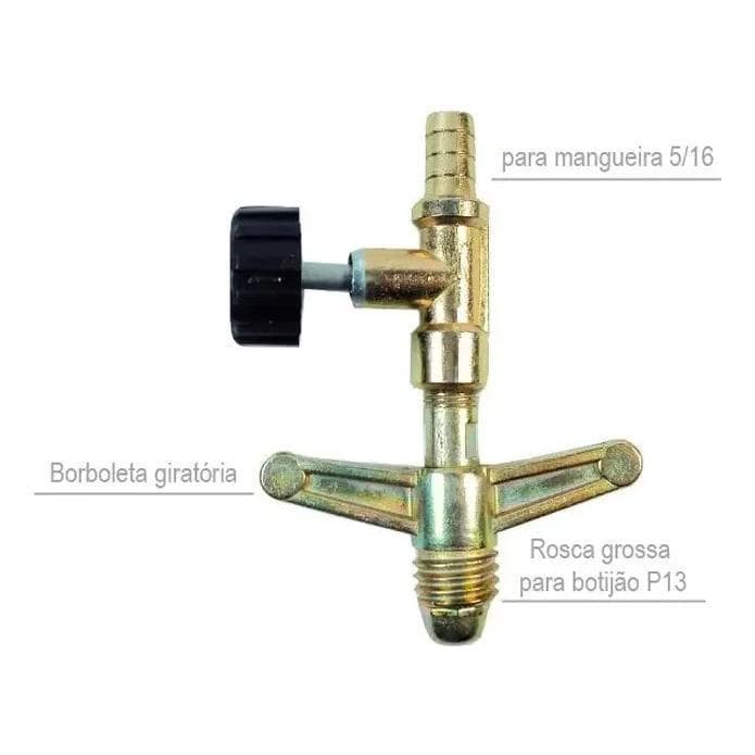 Kit Mangueira 5/16 + Borboleta P13 RG