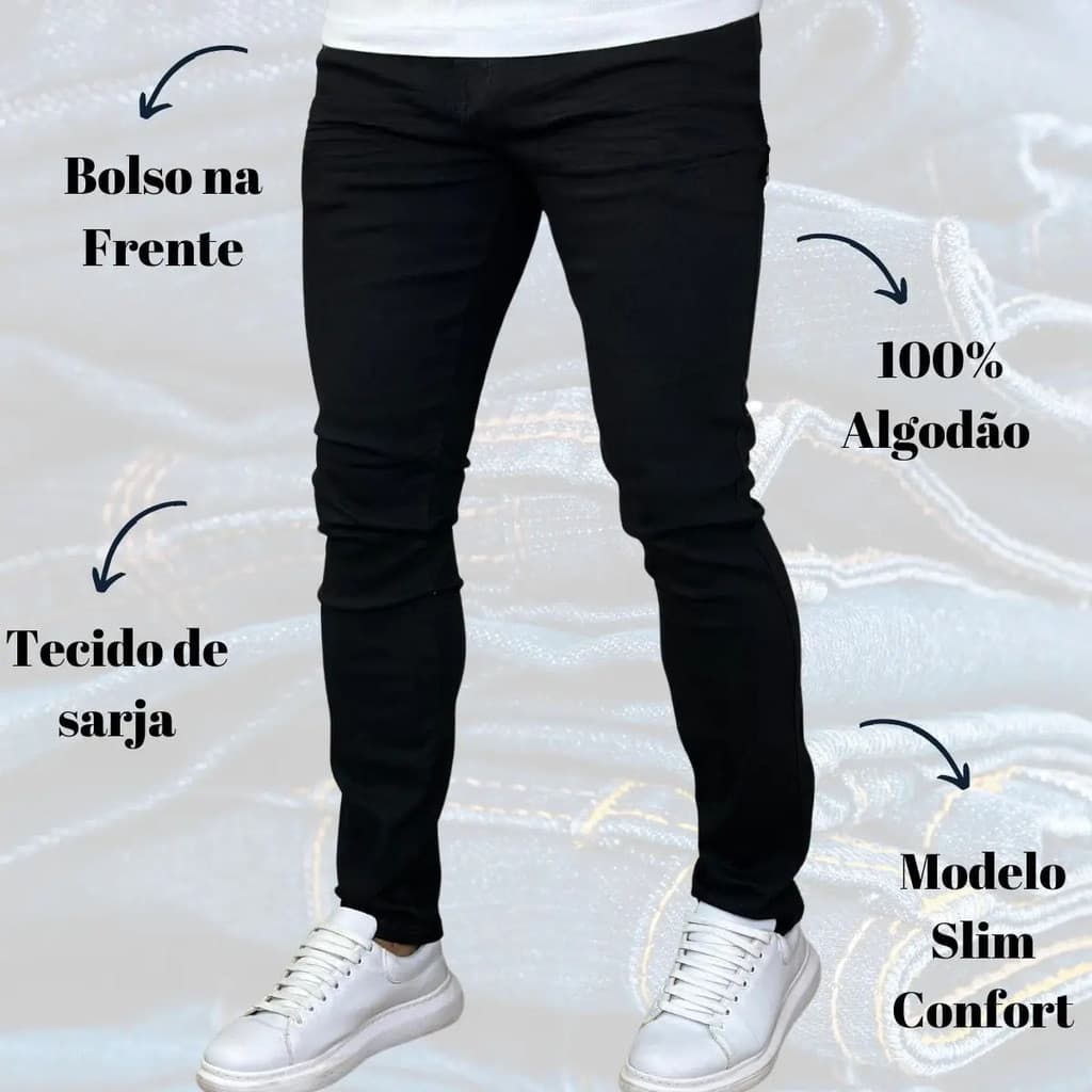 Calça Masculina Jeans  Tendência C0rte reto