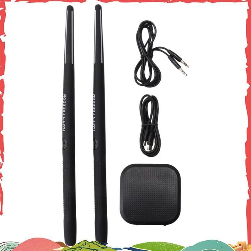 Conjunto De Bateria De Ar Eletrônica Portátil-Baquetas E Pedais Virtuais , Ideal Para Iniciantes , Crianças Adultos