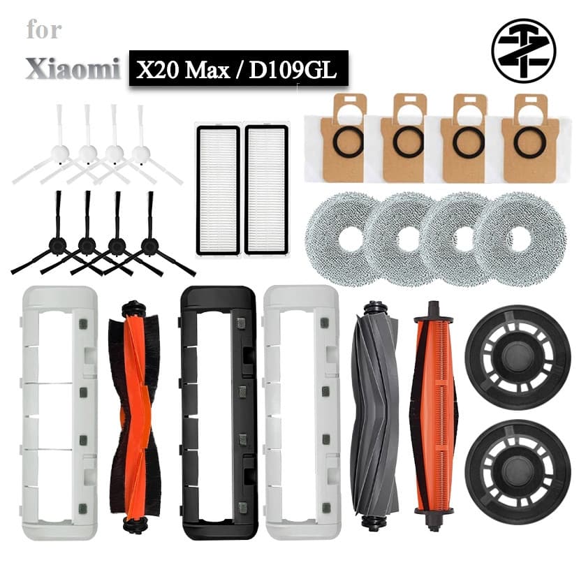 Para Xiaomi Robô Aspirador De Pó X20 Max/X20 Pro Acessórios , Peças De Reposição : Escova Principal , Filtro , Placa De