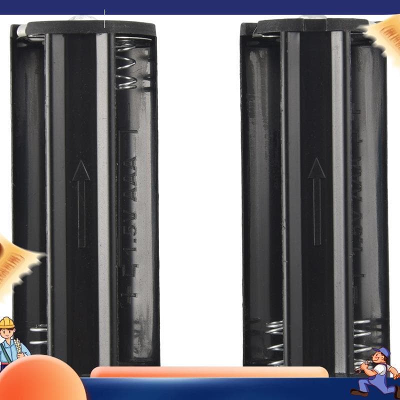 Suporte De Bateria Preto Para Tocha De Lanterna De Baterias AAA De 3 x 1.5 V