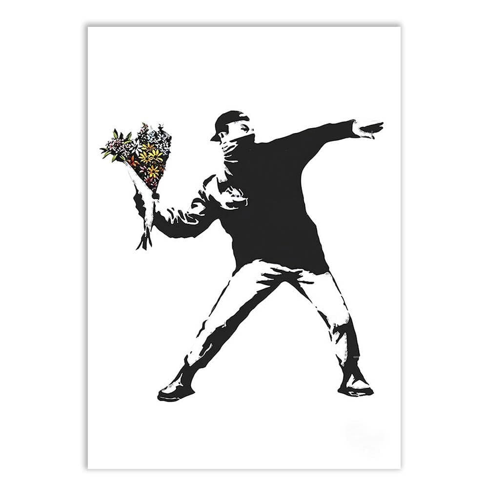 Placa Quadro Decorativo Placas Decorativas Grafite Arte de Rua Banksy Pop Arte Pinturas Varios Modelos Quadro Decorativo