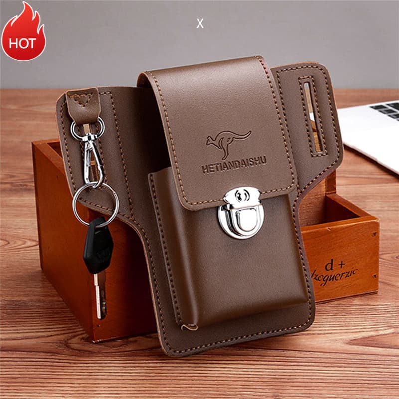 LA1V-Pacote Multifuncional Saco De Cinto De Telefone Retro Masculino Bolsa Celular Esportes Sacos De Viagem Ao Ar Livre