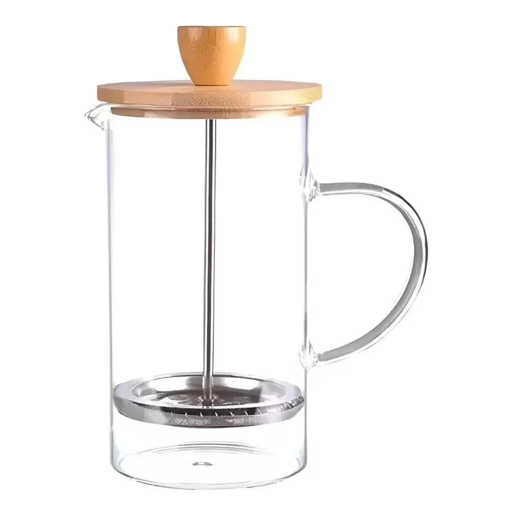 Cafeteira Prensa Francesa Com Tampa De Bambu 600 Ml - Mimo