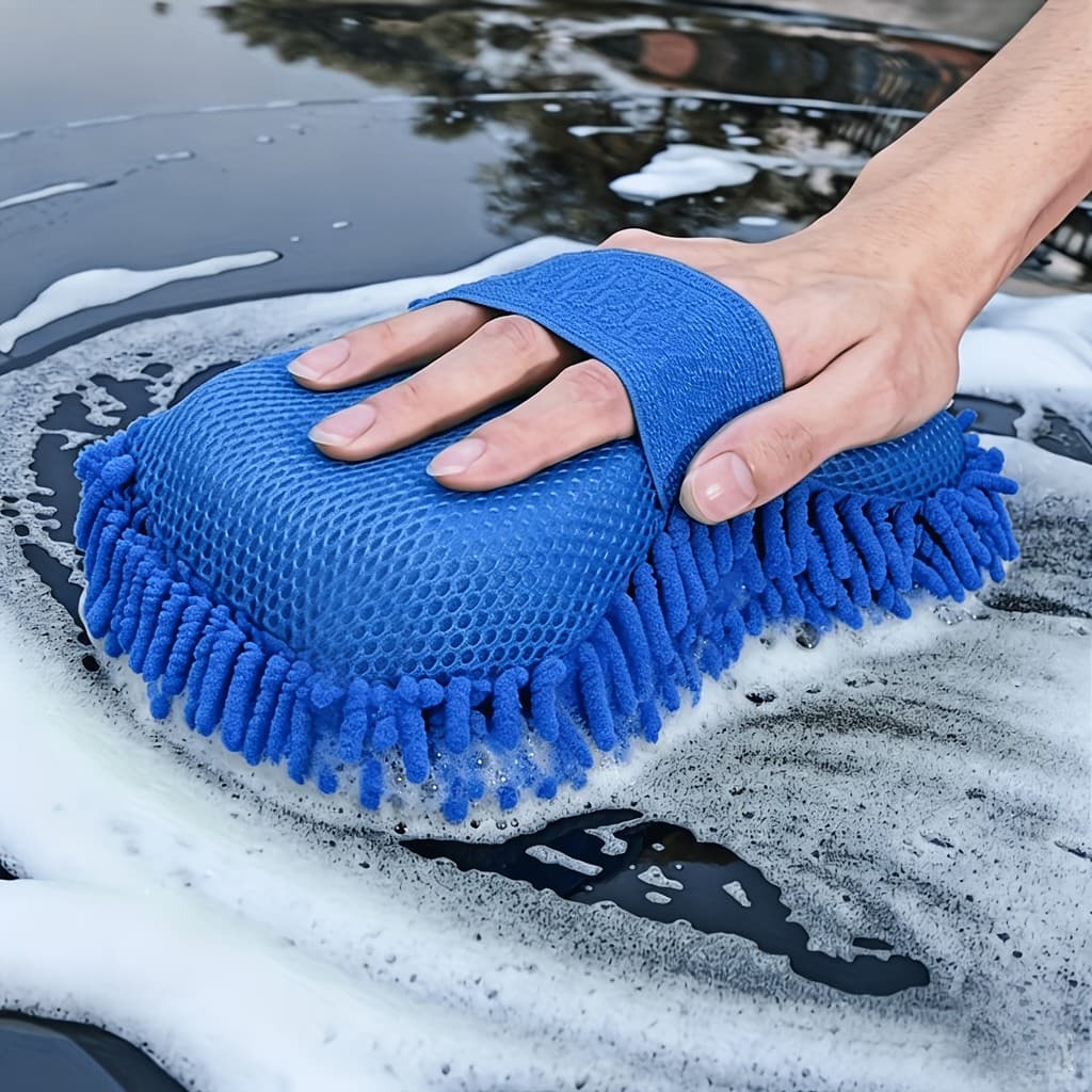 [Lavagem De Carro Sem Arranhões] Luva De Microfibra De Chenille Ultraabsorvente-Esponja Superabsorvente , Adequada Para