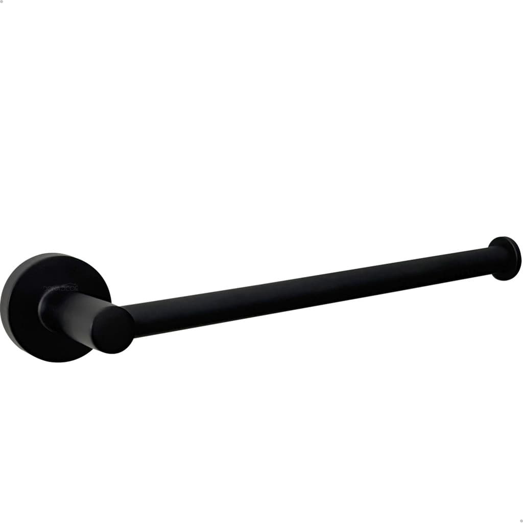 Porta Toalha De Rosto Mãos Preto Metal Inox Suporte Parede Toalha Banheiro Toalheiro Reto Lavabo