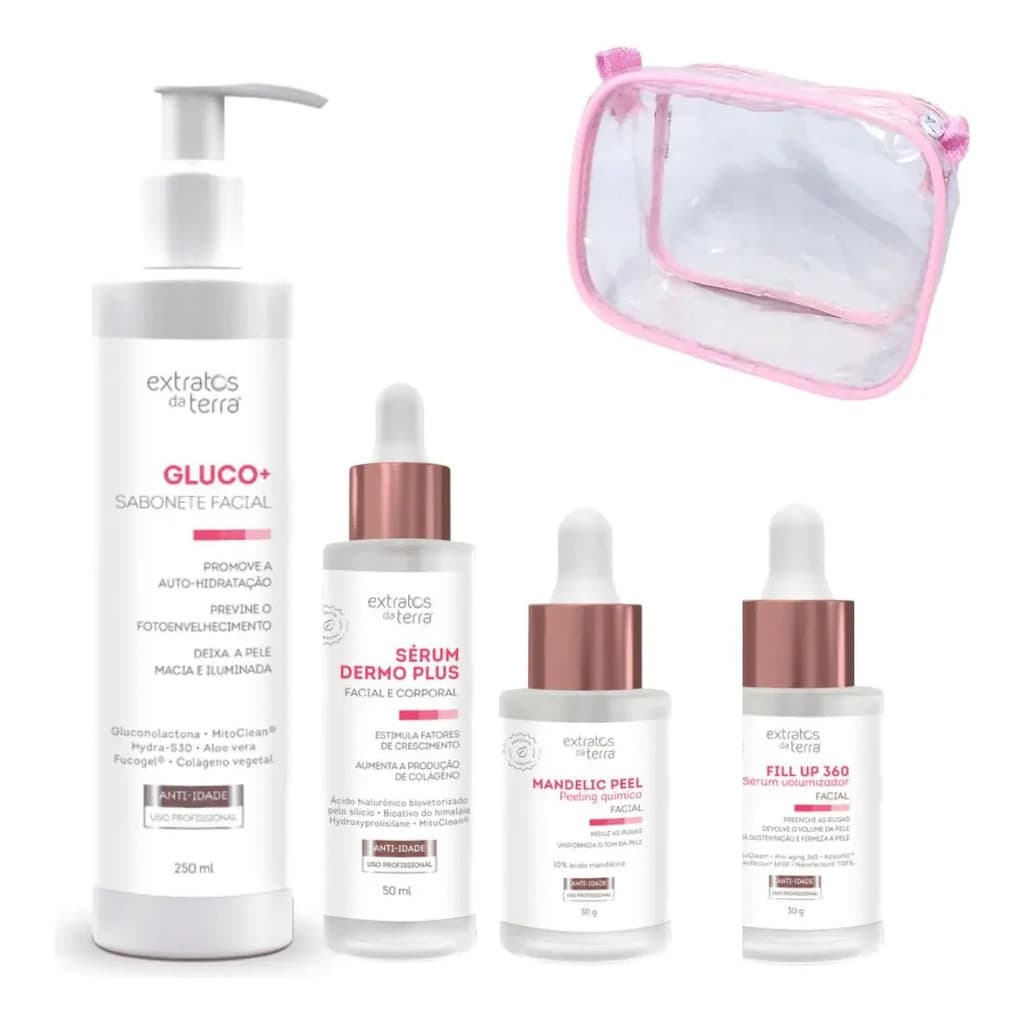 Kit Profissional Sabonete Séruns Faciais Peeling Mandelico