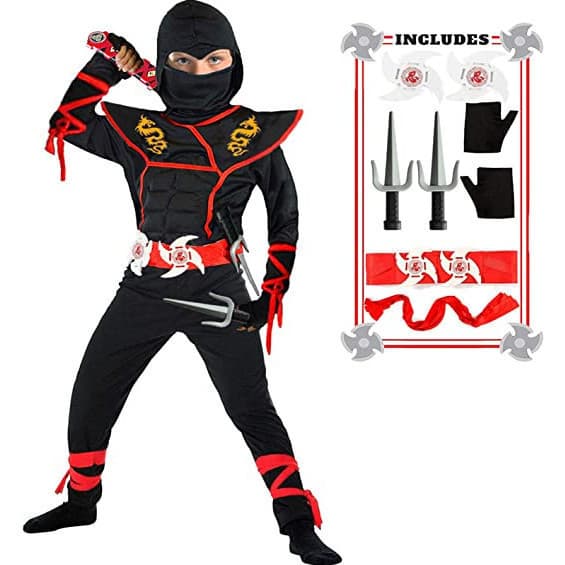 69441 Fantasia de Carnaval Ninja Ninjago para Meninos, Presentes de Fantasia de Halloween para Festa de Aniversário O9JD