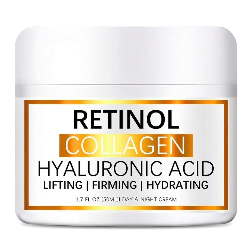 Creme de Retinol para o Rosto Anti-Envelhecimento - Creme Anti-Rugas para Dia e Noite para Rosto e Pescoço com Colágeno